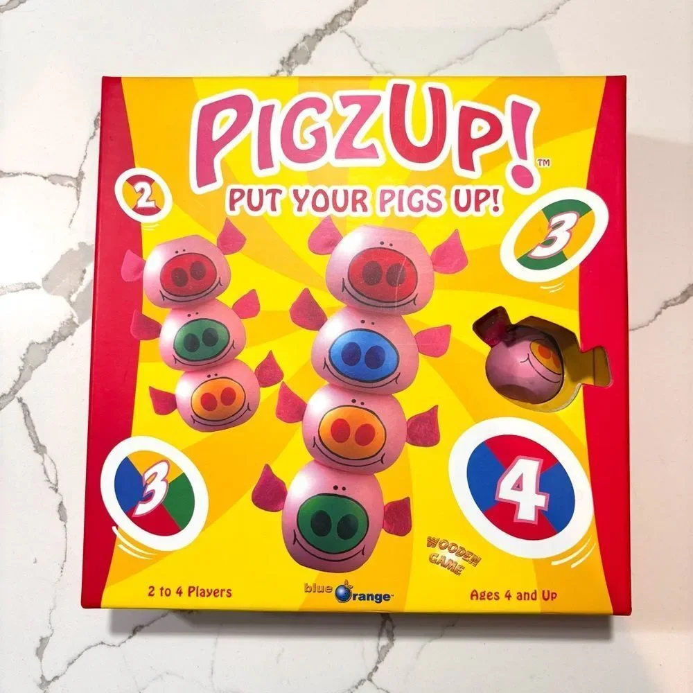 Blue Orange Games| PIGZ UP! Wooden Children’s Kids Board Game Family Fun Ages 4+